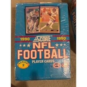 vintage 1990 Score NFL Football Series 2 (36) Packs in Box!